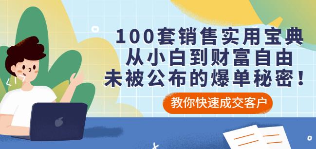 100套销售实用宝典:从小白到财富自由,未被公布的爆单秘密!-风淘社