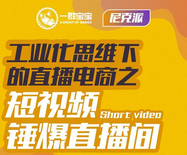 尼克派·工业化思维下的直播电商之短视频锤爆直播间,听话照做执行爆单-风淘社