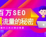 SEO实操培训:玩转百万SEO流量,助力站长快速提升流量(搜外三木大神分享课)-风淘社