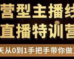 直播电商运营型主播特训营，0基础15天手把手带你做直播带货-风淘社