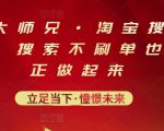 电商大师兄·淘宝搜索新玩法，搜索不刷单也能真正做起来-风淘社
