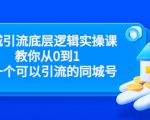 同城引流底层逻辑实操课,教你从0到1做一个可以引流的同城号(价值4980)-风淘社