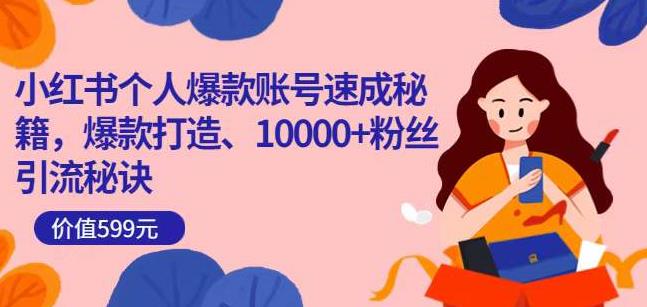小红书个人爆款账号速成秘籍,爆款打造、10000+粉丝引流秘诀-风淘社