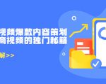 带货短视频爆款内容策划,关于电商视频的独门秘籍(价值499元)-风淘社
