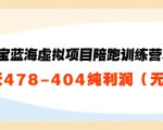 淘宝蓝海虚拟项目陪跑训练营5.0:单天478纯利润-风淘社