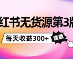 小红书无货源第3版,0投入起店,无脑图文精细化玩法,每天收益300+-风淘社