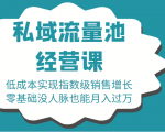 16堂私域流量池经营课:低成本实现指数级销售增长,零基础没人脉也能月入过万-风淘社