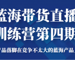 蓝海带货直播训练营第四期,把产品落脚在竞争不太大的蓝海产品上面(价值4980元)-风淘社
