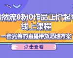 电商自然流0粉0作品正价起号线上课程：一套完善的直播带货落地方案-风淘社