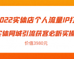 2022实体店个人流量IP打造实体同城引流获客必听实操课,61节完整版(价值3980元)-风淘社