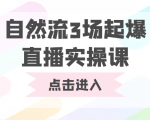 自然流3场起爆直播实操课 双标签交互拉号实战系统课-风淘社