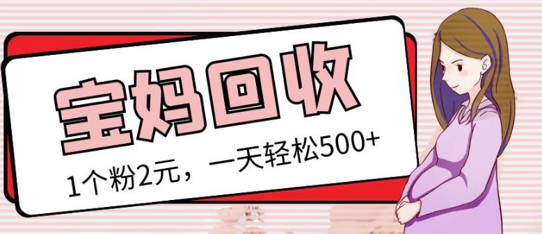 最新小红书母婴号宝妈粉回收项目,1个粉2元,一天轻松500+案例分享【粉丝包回收】-风淘社