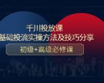 千川投放课:0基础投流实操方法及技巧分享,初级+高级必修课-风淘社