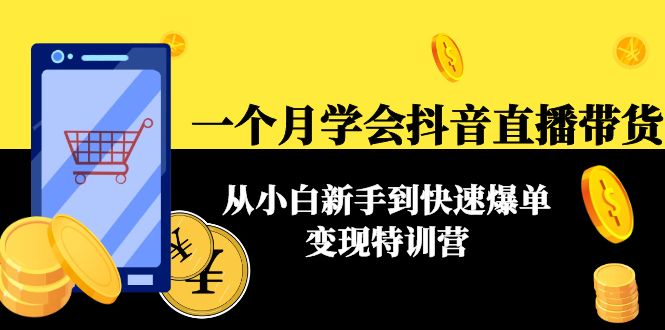 一个月学会抖音直播带货:从小白新手到快速爆单变现特训营(63节课)-风淘社