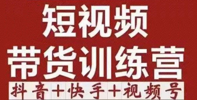 短视频带货特训营(第12期)抖音+快手+视频号:收益巨大,简单粗暴!-风淘社
