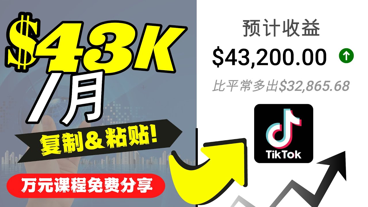 2022抖音国际版Tiktok赚钱项目:每天上传一个视频就轻松月入$43200-风淘社