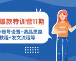 小红书爆款特训营11期：人设定位+账号设置+选品思路+拍照教程+发文流程等-风淘社