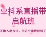 企业抖系直播带货启航班,正确入局方法,学这个课程就够了-风淘社