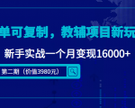 简单可复制,教辅项目新玩法,新手实战一个月变现16000+(第二期)-风淘社