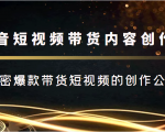 抖音短视频带货内容创作班,解密爆款带货短视频的创作公式-风淘社