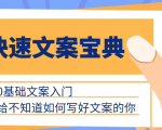 快速文案宝典,0基础文案入门,给不知道如何写好文案的你-风淘社