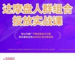 阿呆电商·达摩盘人群组合投放实战课,你以为推广不赚钱是技术问题,其实是你没有选好高价值消费客群-风淘社