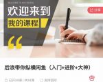 后浪带你纵横闲鱼(入门+进阶+大神),闲鱼最新玩法,简单粗暴-风淘社