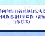 后浪闲鱼每日破百单打法实操课程+闲鱼递增打法课程(需配合百单打法)-风淘社