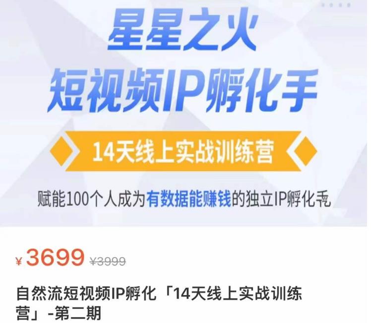 瑶瑶·自然流短视频IP孵化第二期,14天线上实战训练营,赋能100个人成为有数据能赚钱的独立IP孵化手-风淘社