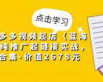 小乔·拼多多视频起店（蓝海项目），纯推广起链接实战，多玩法合集-价值2678元-风淘社