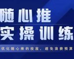 飞哥·随心推实操训练,优化随心推投放,避免浪费预算-风淘社