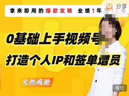 0基础上手视频号打造个人IP和签单增员,保险从业者即学即用的视频号爆款攻略,助你变现百万保费-风淘社