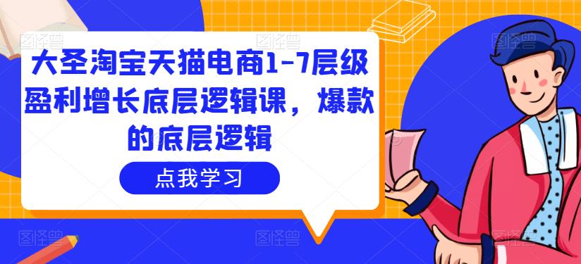 大圣淘宝天猫电商1-7层级盈利增长底层逻辑课,爆款的底层逻辑-风淘社