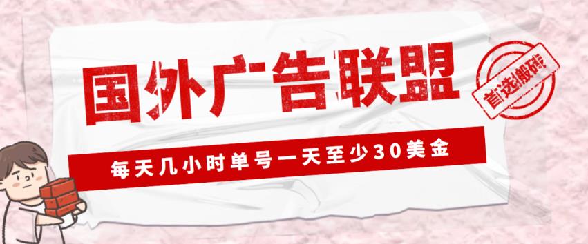 外面收费1980的最新国外LEAD广告联盟搬砖项目，单号一天至少30美金【详细玩法教程】-风淘社