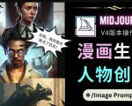 Midjourney V4版本操作教程：2个简单参数，完成漫画生成，人物创建-风淘社