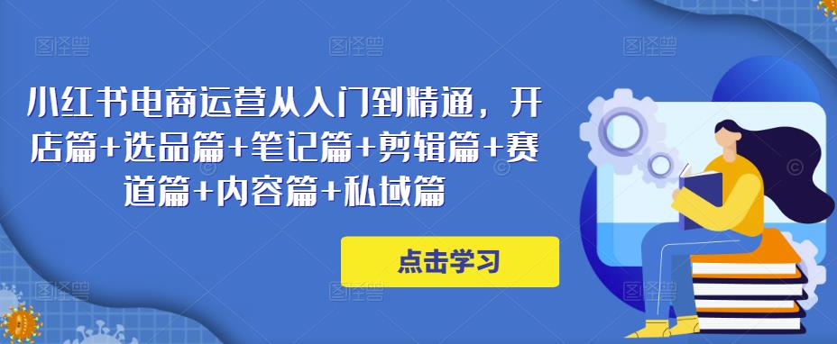 小红书电商运营从入门到精通,开店篇+选品篇+笔记篇+剪辑篇+赛道篇+内容篇+私域篇-风淘社