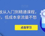 万相台投放从入门到精通课程，学会这些，低成本拿流量不愁-风淘社