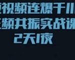 短视频连爆千川三频共振实战课,针对千川如何投放,视频如何打爆专门讲解-风淘社