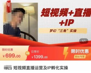 谦四·短视频直播运营及IP孵化实操,80节干货实操分享-风淘社