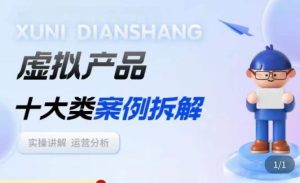 虚拟产品项目拆解课，十大类案例拆解分析运营玩法-风淘社