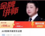 从0到高手做京东运营,从基础到高级,带你玩转京东电商平台-风淘社