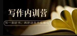 写作内训营:百万级大佬教你如何写一本好书,再把这本书卖爆!-风淘社