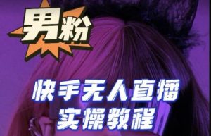 【男粉落地项目】零基础玩转男粉快手无人直播月入3w+,2023快手无人直播实操教程-风淘社