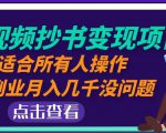 黄岛主中视频抄书变现项目:适合所有人操作,当副业月入几千没问题!-风淘社