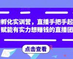直播孵化实训营,直播手把手起号,赋能有实力想赚钱的直播团队-风淘社