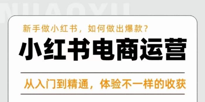 红商学院·小红书电商运营课,新手做小红书如何快速做出爆款,从入门到精通,体验不一样的收货-风淘社