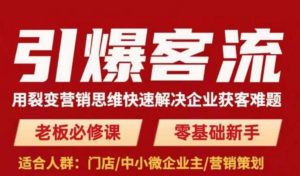 引爆客流,用裂变营销思维快速解决企业获客难题,老板必修课,零基础新手-风淘社