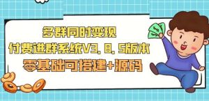 市面卖1288的最新多群同时变现付费进群系统V3.8.5版本(零基础可搭建+源码)-风淘社
