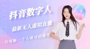 抖音数字人虚拟无人直播间打造(外面收费6000)-风淘社