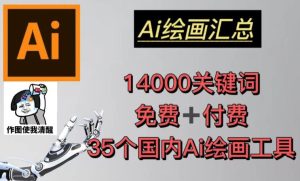 AI绘画汇总14000关键词+35个国内AI绘画工具（兔费+付费）头像壁纸不用愁-风淘社
